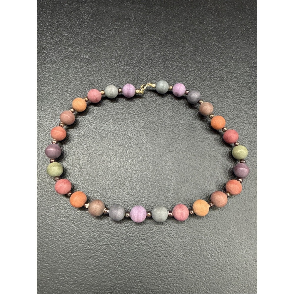 Round Multicolor Tourmaline Faceted Roundel Jade Gem Beaded Necklace